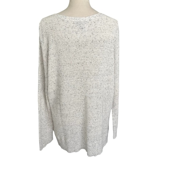 Eileen Fisher Organic Cotton Blend Neutral Lightweight Knit Sweater Women Sz XL - Picture 4 of 8
